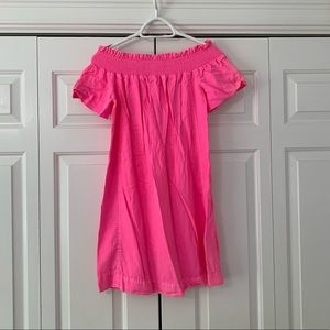 Off the shoulder hot pink vavó tears Vines dress